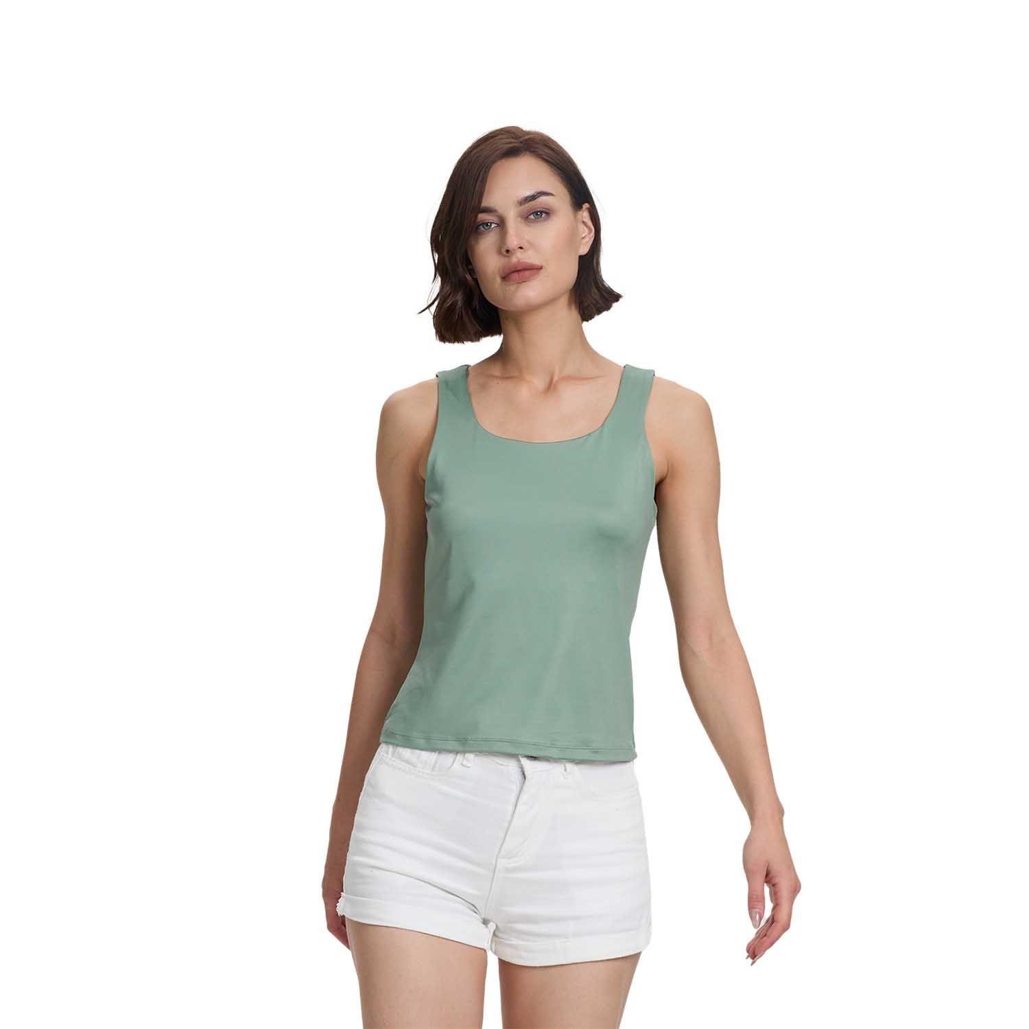 Polera Mujer Lisa Verde Musgo I Fashion's Park-0