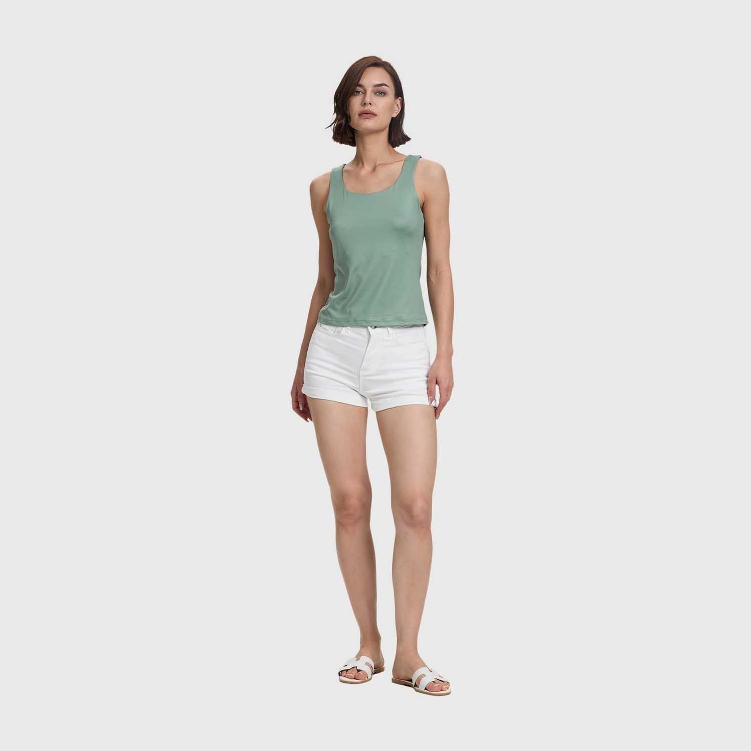 Polera Mujer Lisa Verde Musgo I Fashion's Park-3