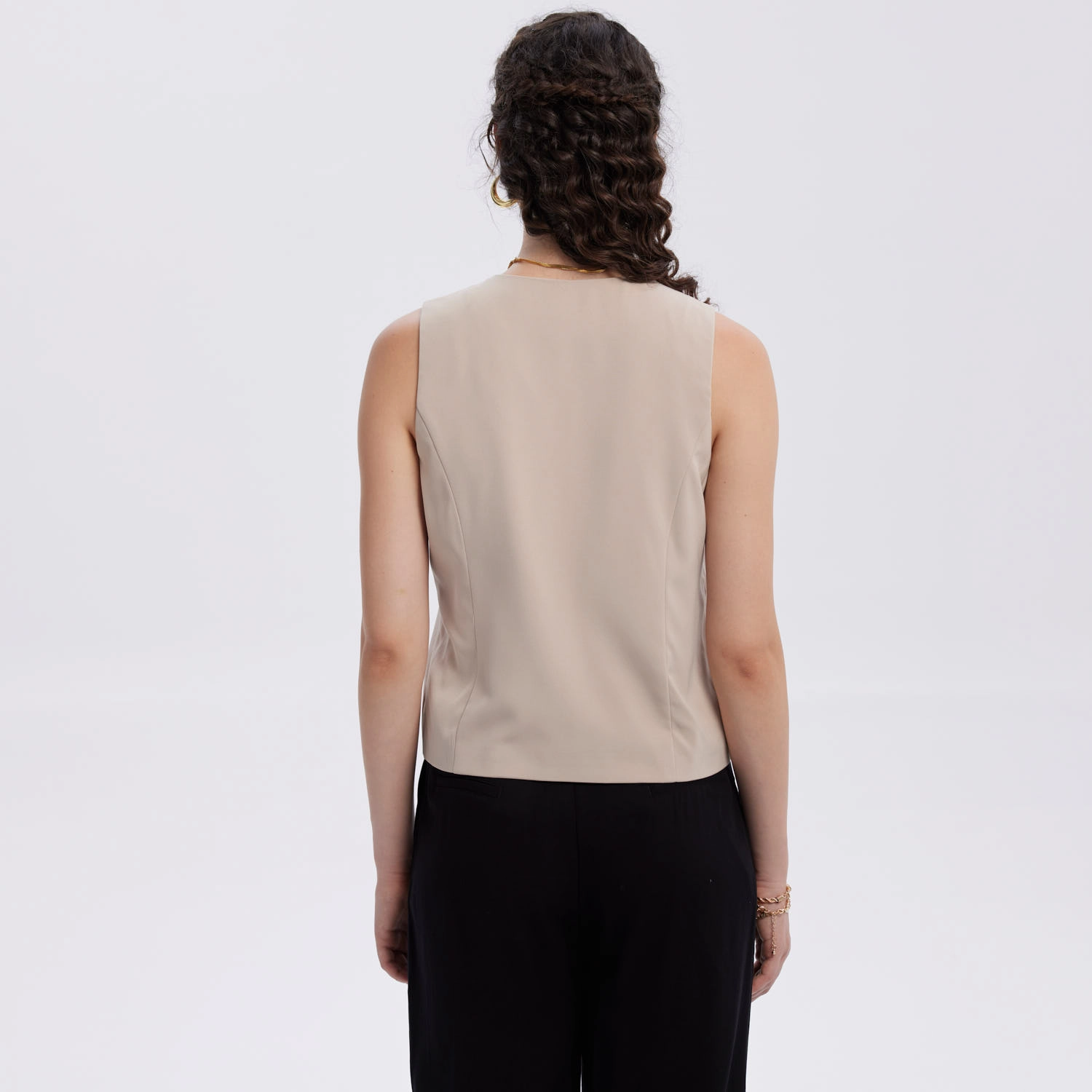 Blazer Mujer Abotonado Beige-3