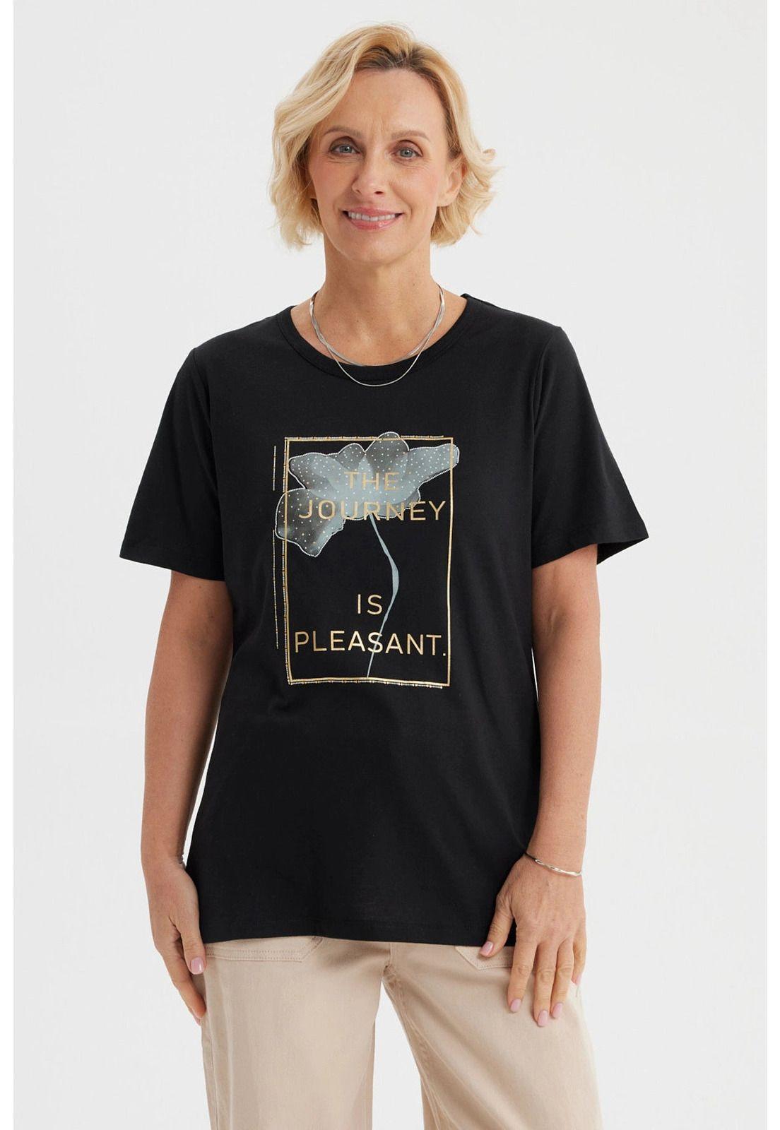 Polera Mujer Print Posicional Negro- ll-0