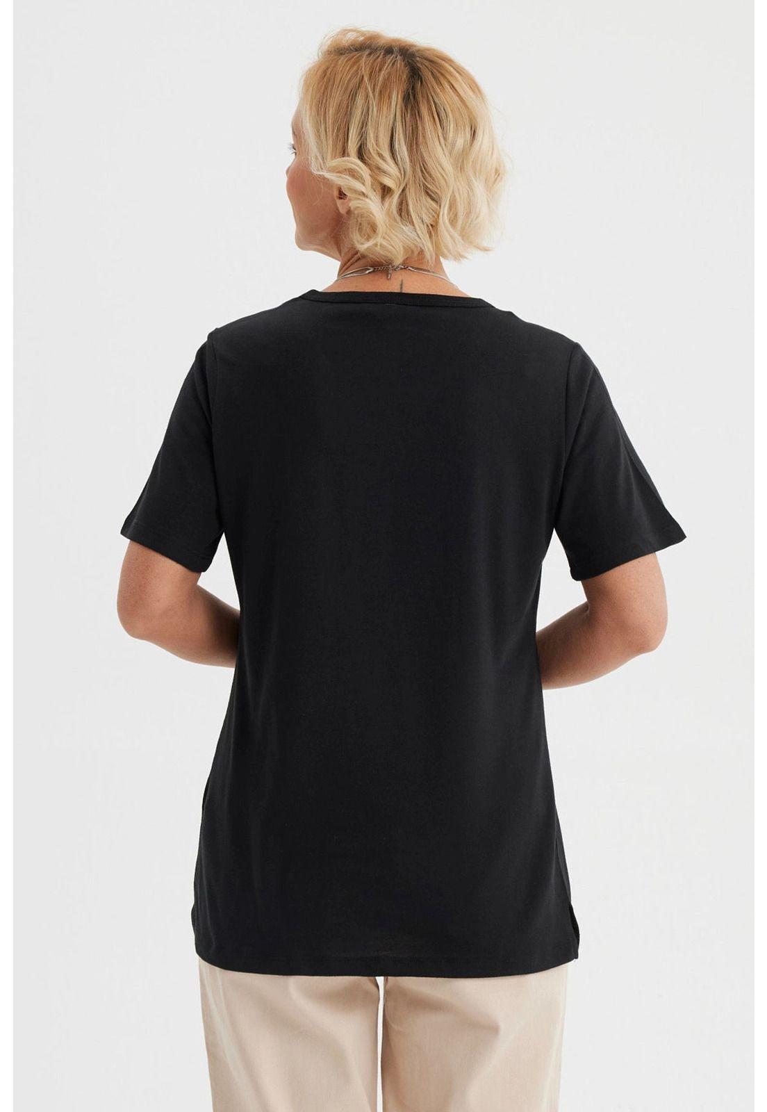 Polera Mujer Print Posicional Negro- ll-2