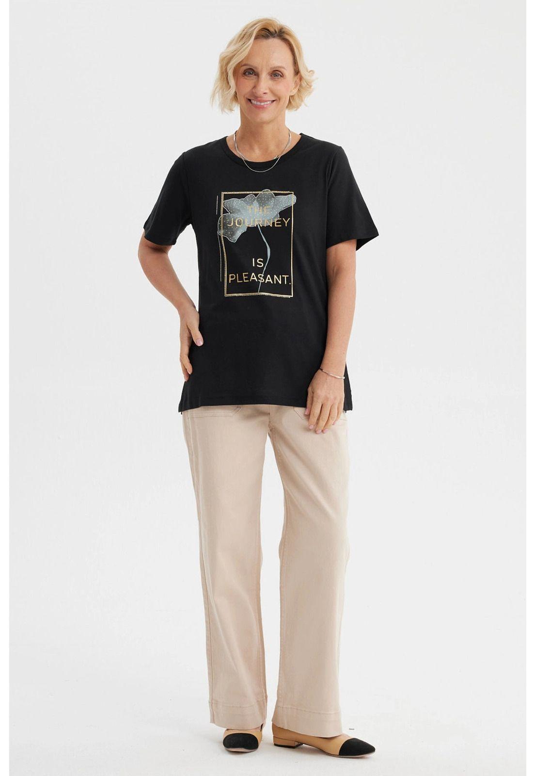 Polera Mujer Print Posicional Negro- ll-3