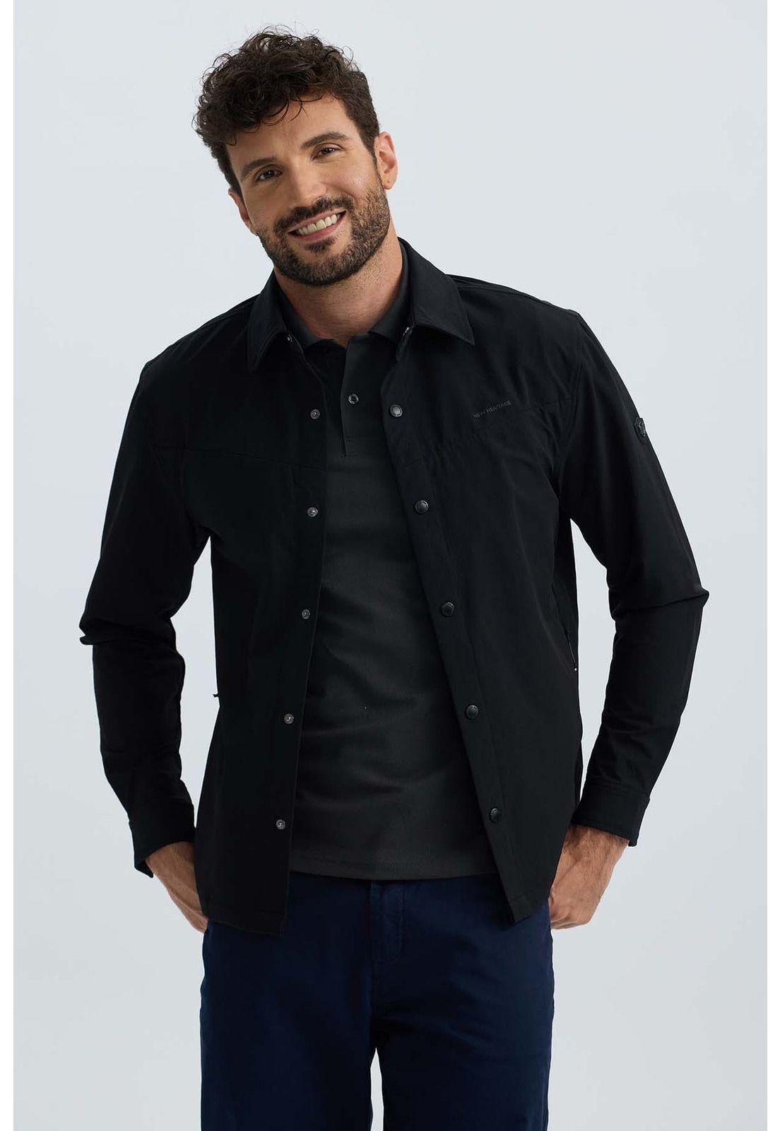 Chaqueta Hombre Detalle Negro-0