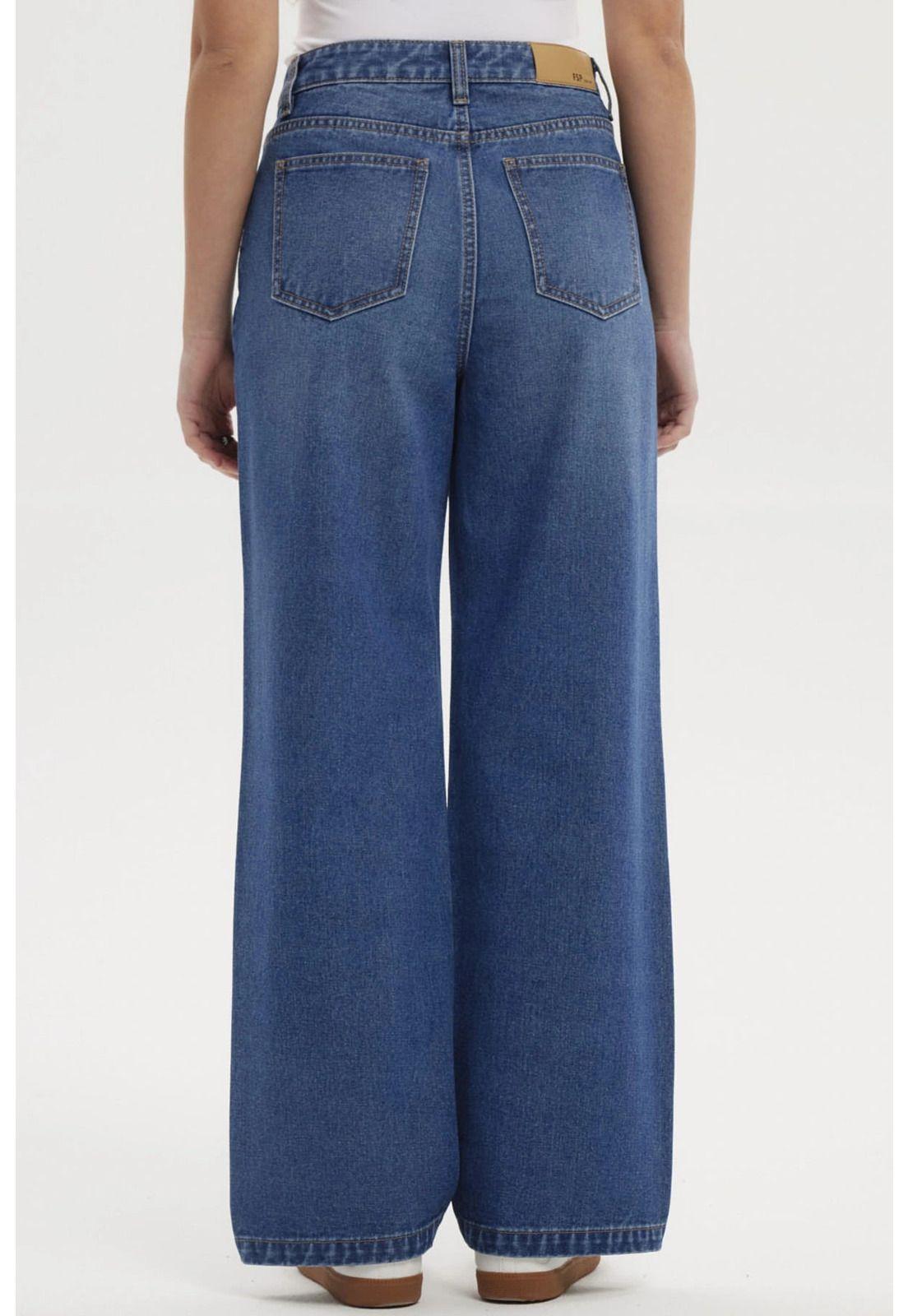 Jeans Mujer Calce Recto Azul-2