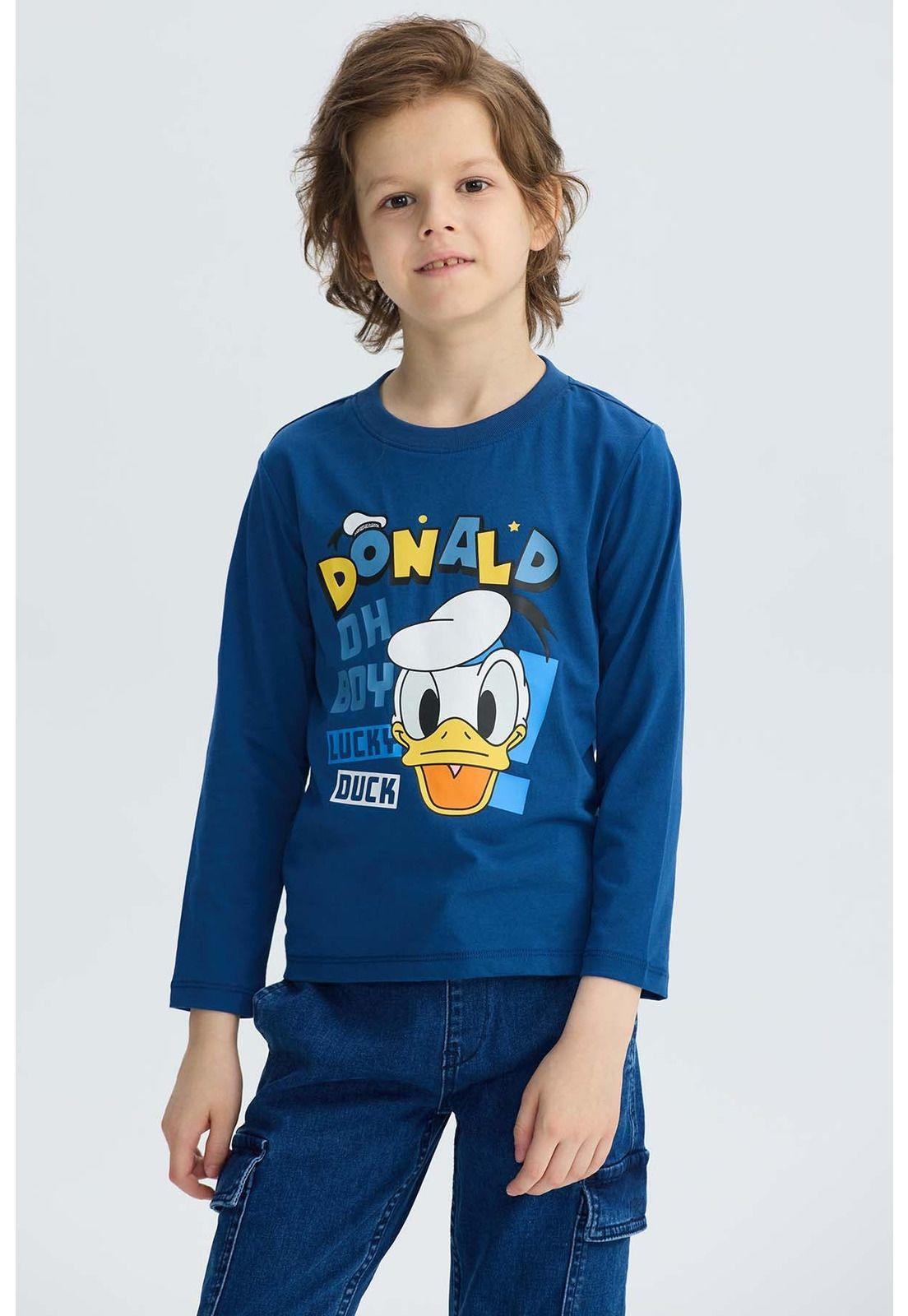 Polera Niño Pato Donald Azul Marino-0