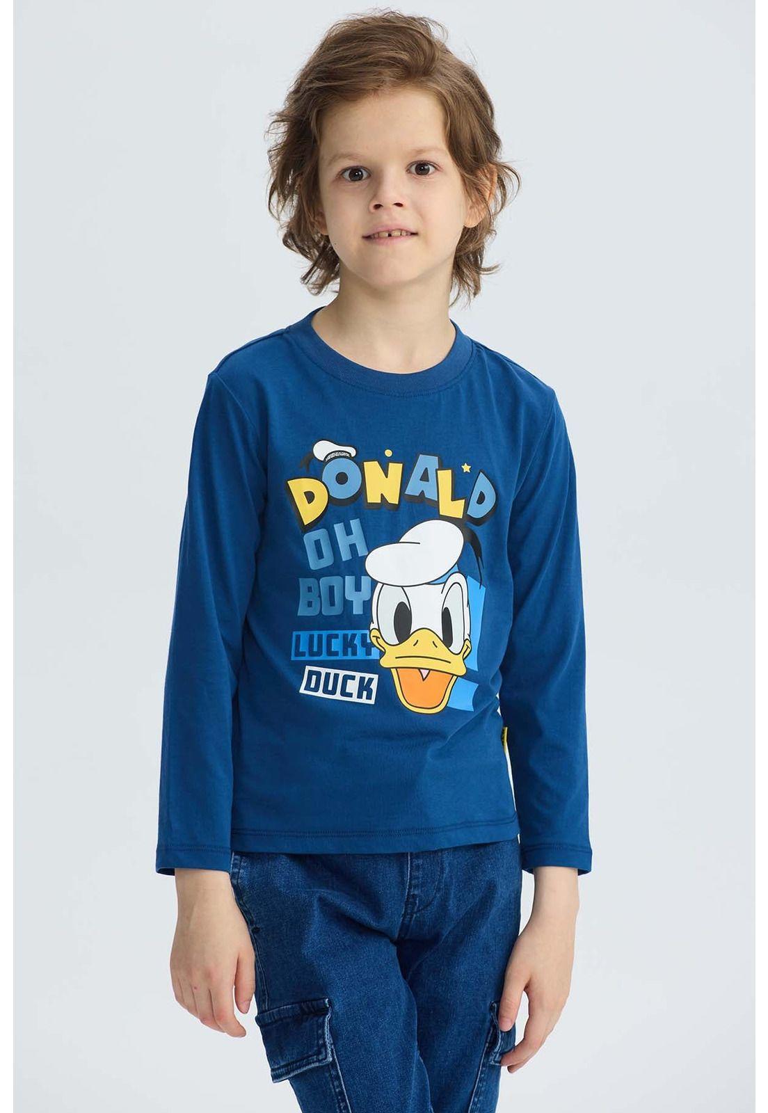 Polera Niño Pato Donald Azul Marino-2