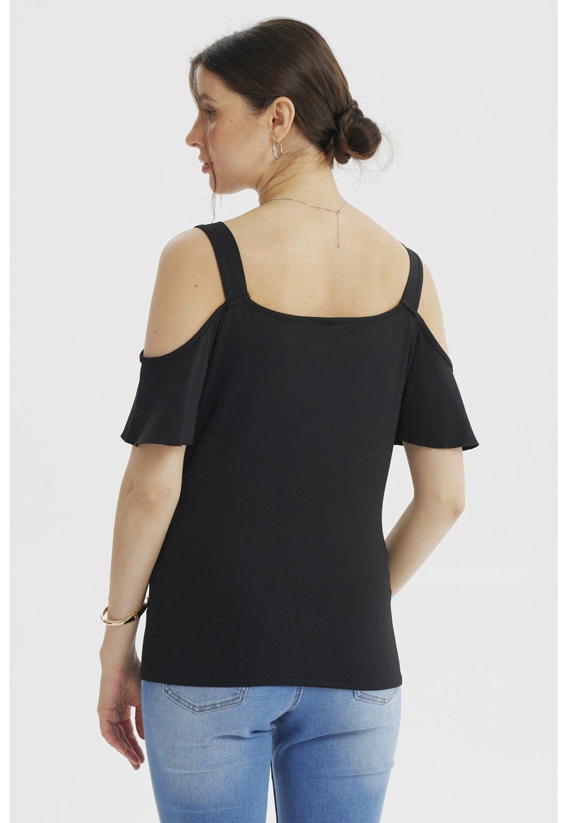 Polera Mujer Ajustado Negro- ll-2