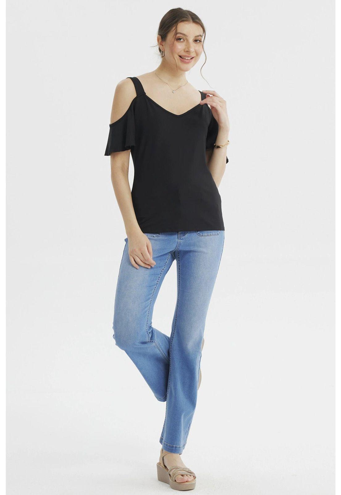 Polera Mujer Ajustado Negro- ll-3