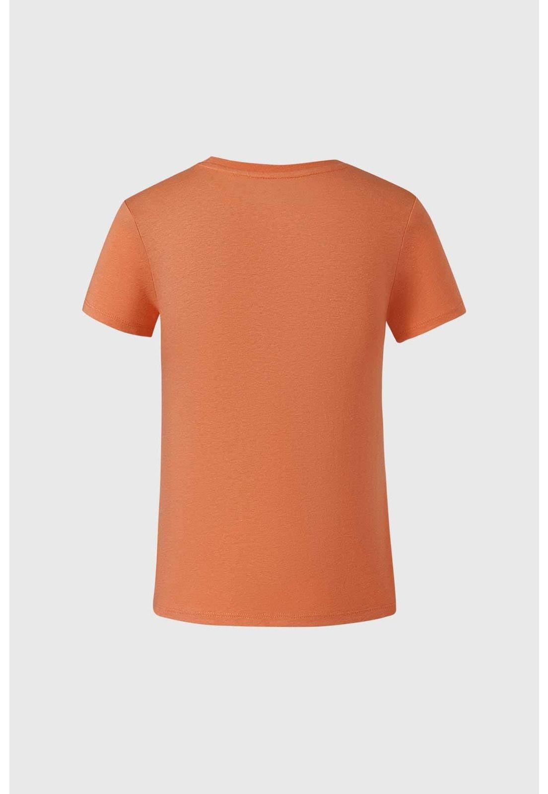 Polera Niña Print Naranjo I-1