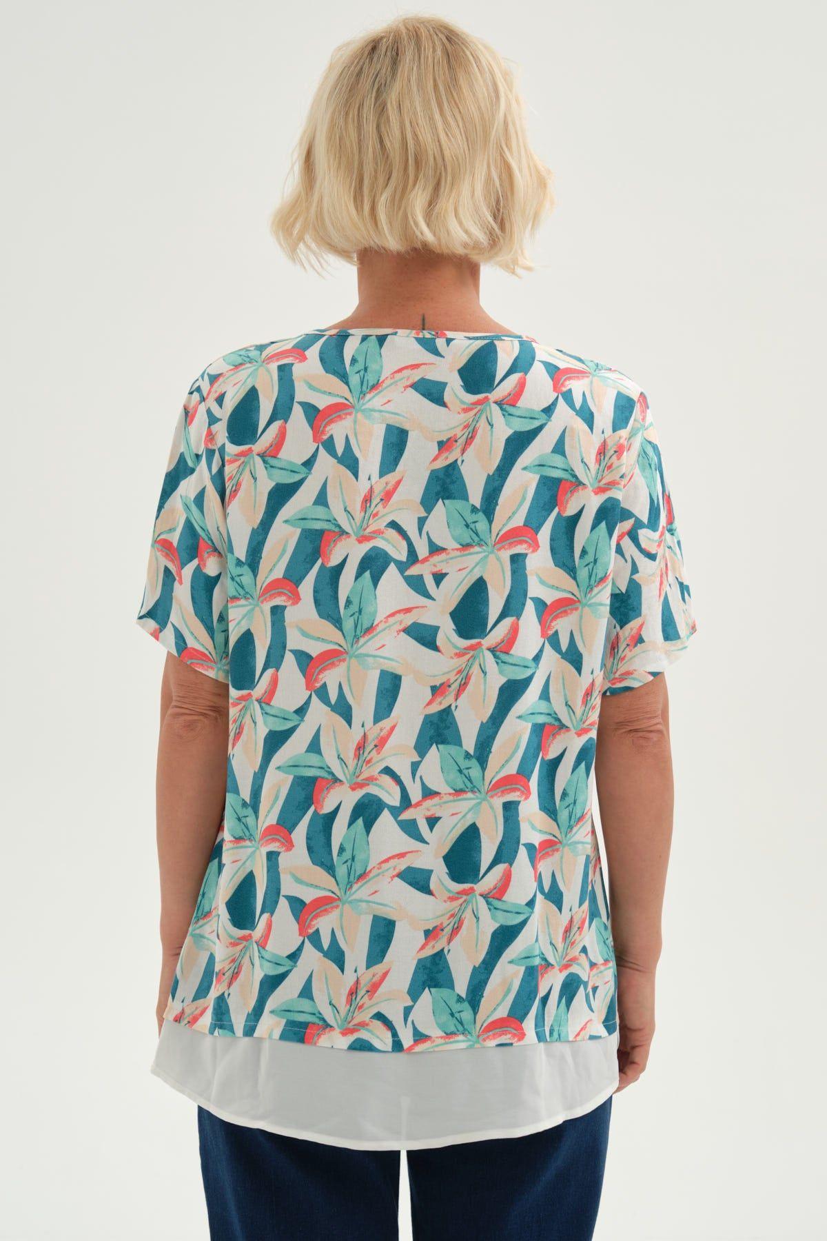 Blusa Mujer Blusa Detalle Escote Crudo-2