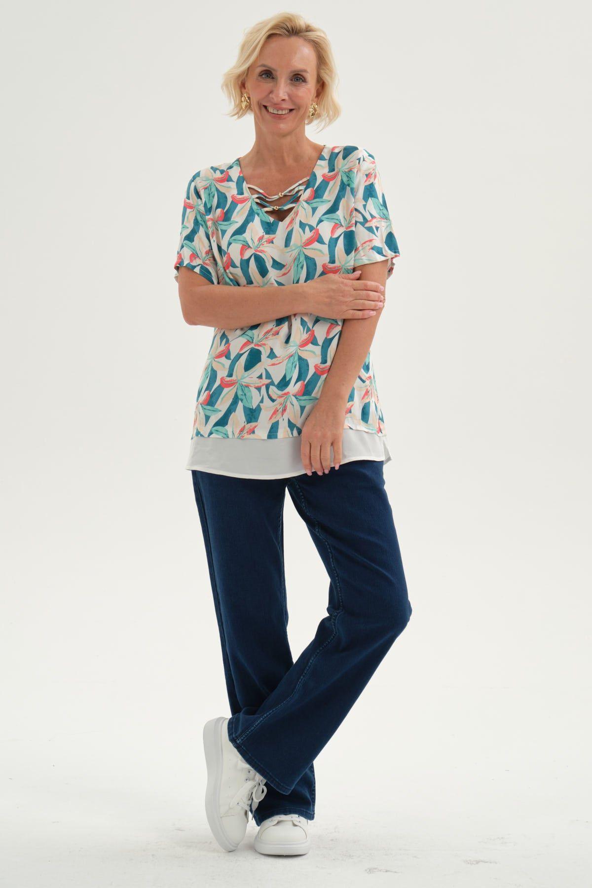 Blusa Mujer Blusa Detalle Escote Crudo-3