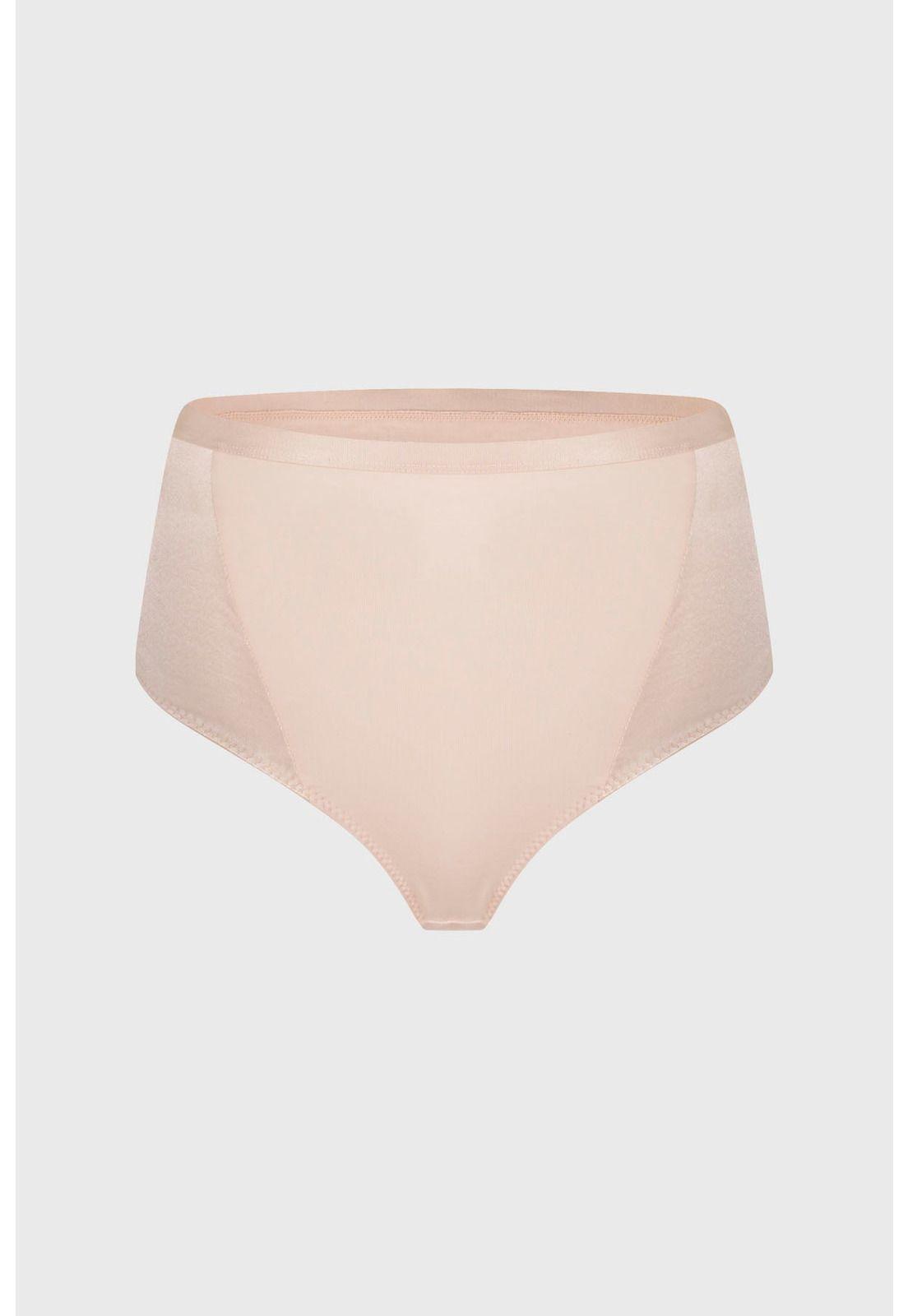 Calzón Mujer Tiro Alto Algodón Jersey Beige-0