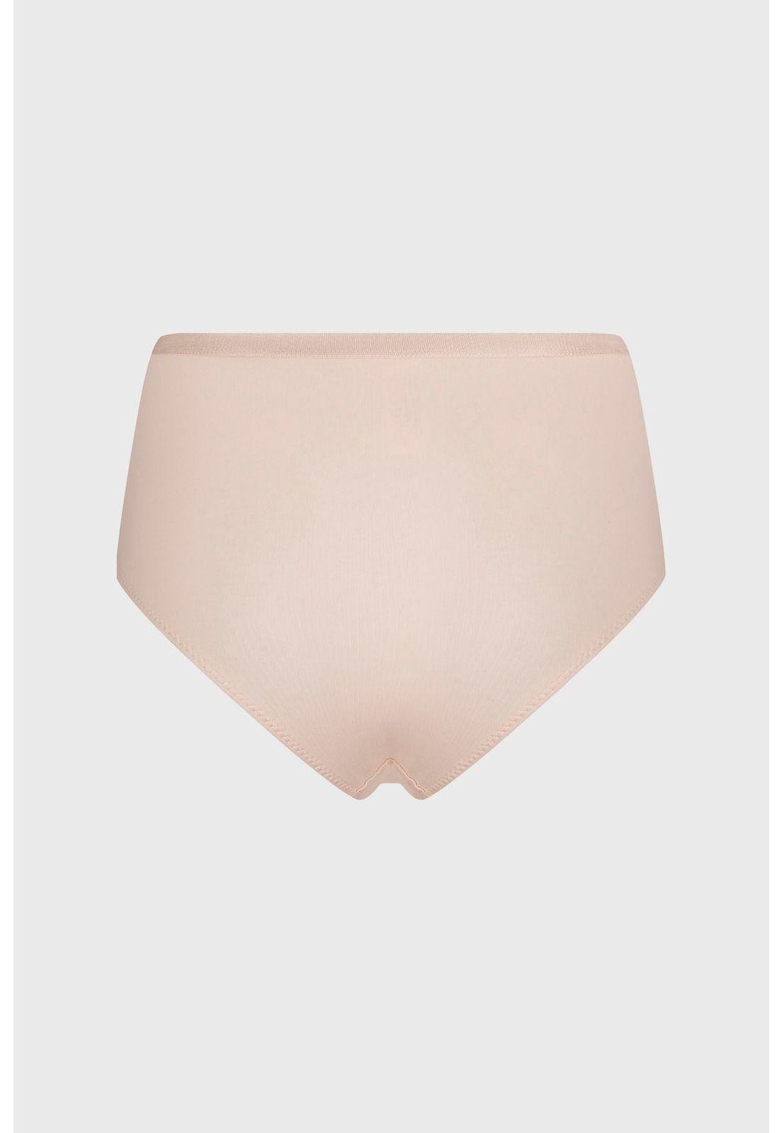 Calzón Mujer Tiro Alto Algodón Jersey Beige-1