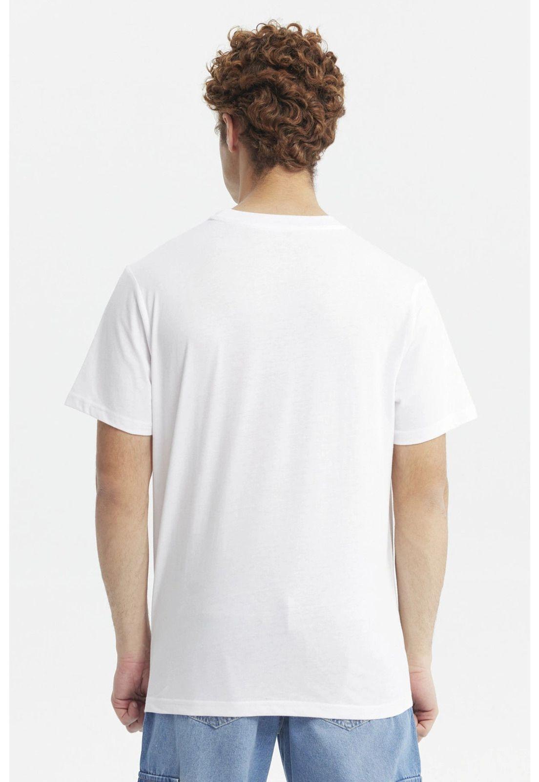Polera Hombre Slim Blanco - V-2