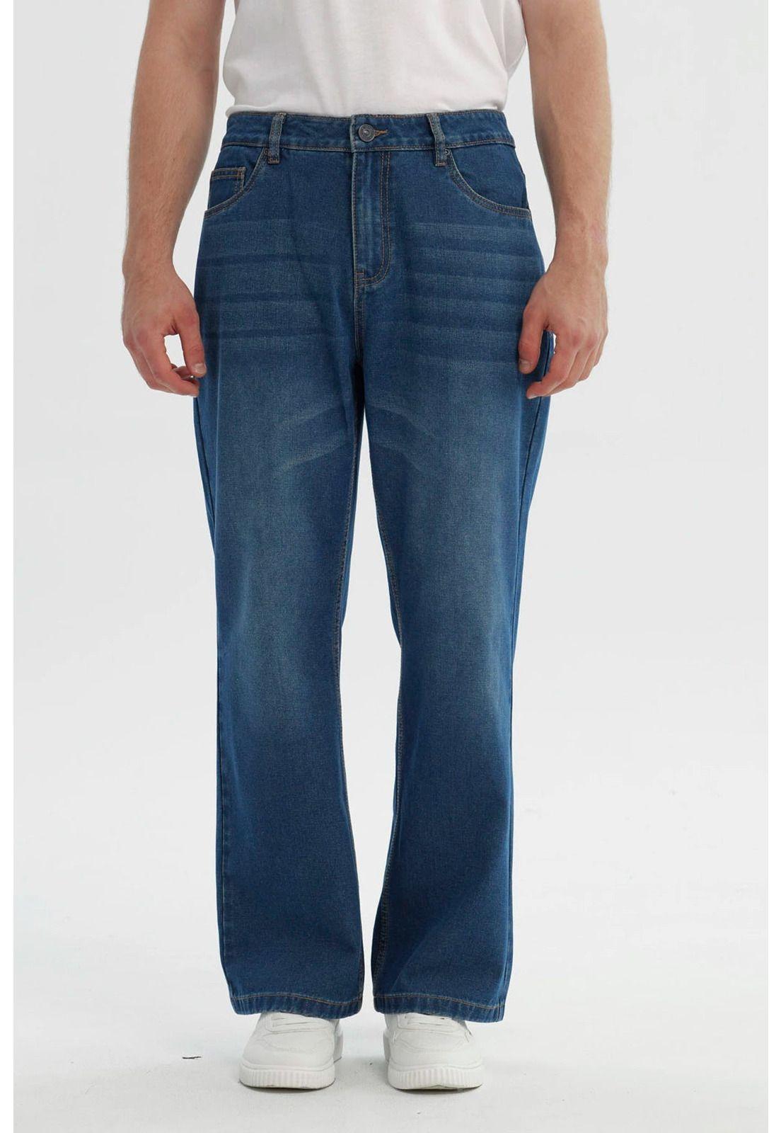 Jeans Hombre Flare Azul-0