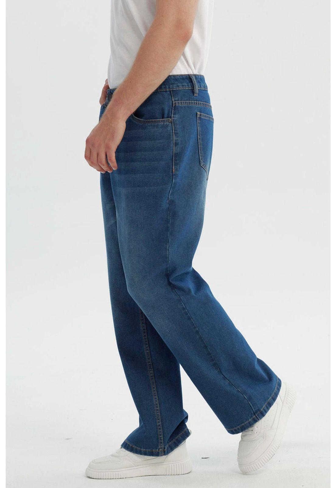 Jeans Hombre Flare Azul-1
