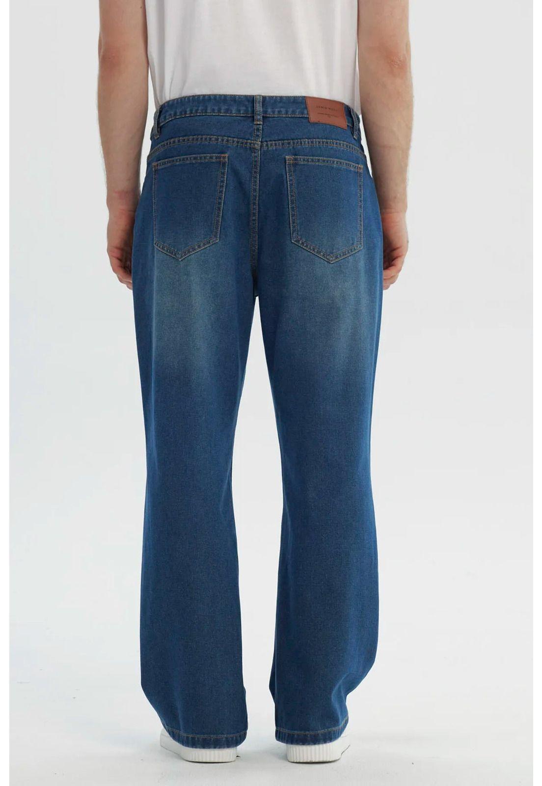 Jeans Hombre Flare Azul-2