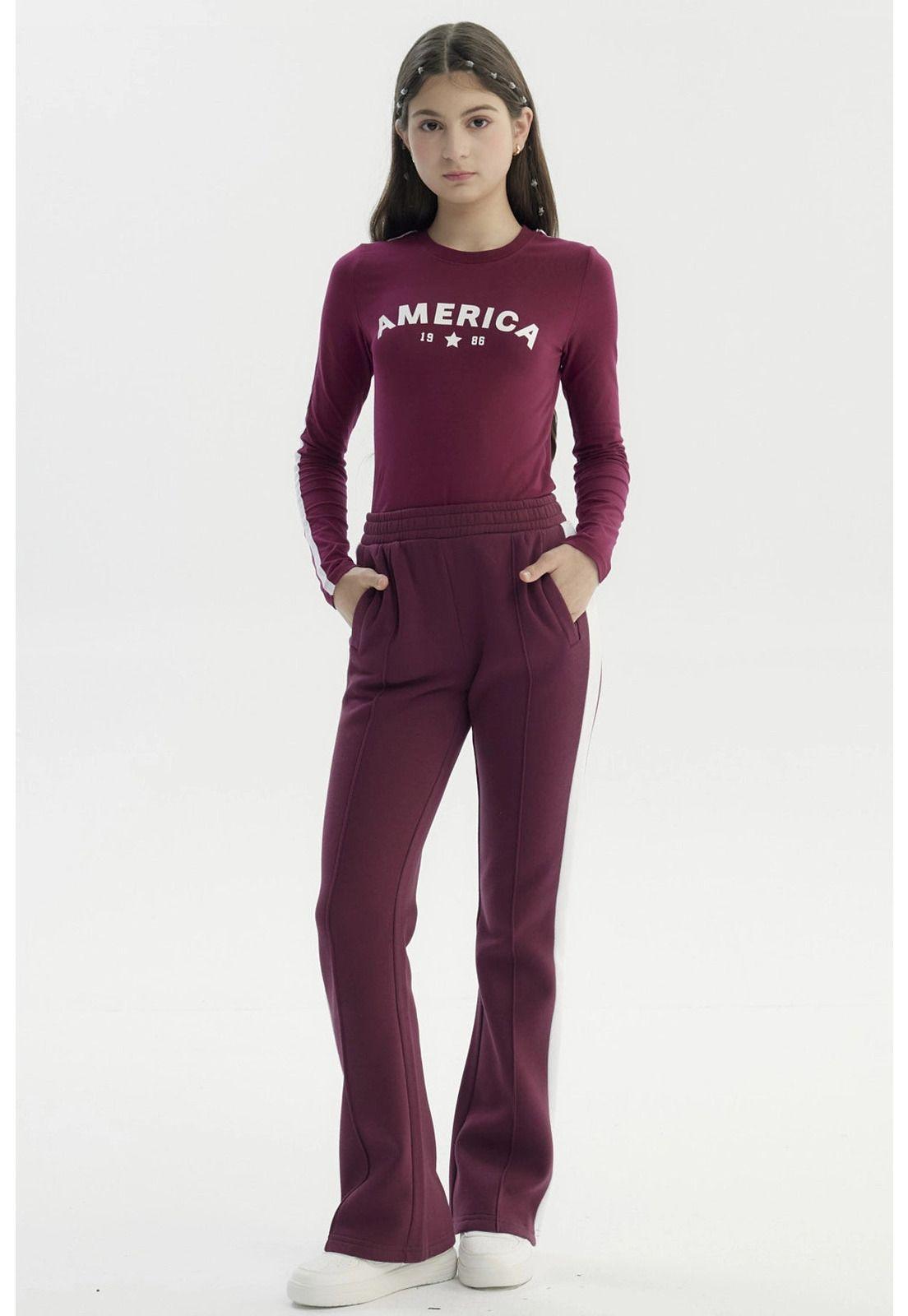 Calza Niña Flare Rojo-3