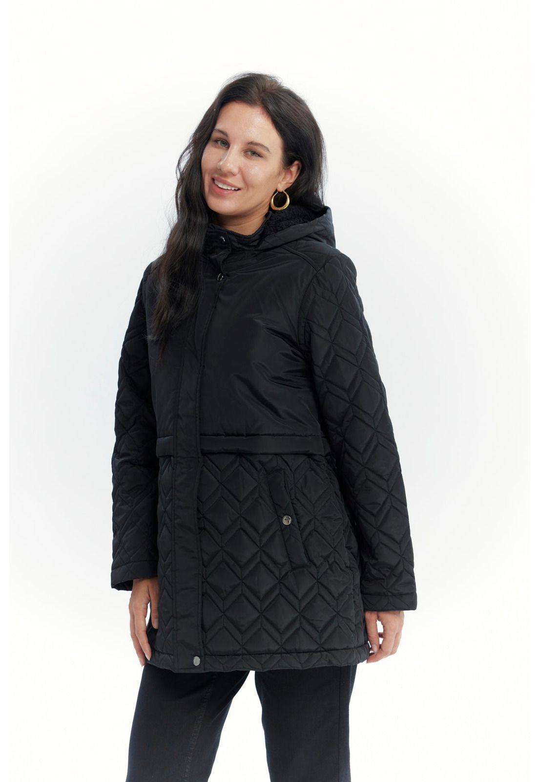 Parka Mujer Slim Negro - Vll-1