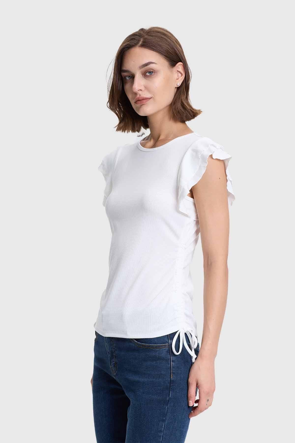 Polera Mujer Vuelo Rib Crudo-1