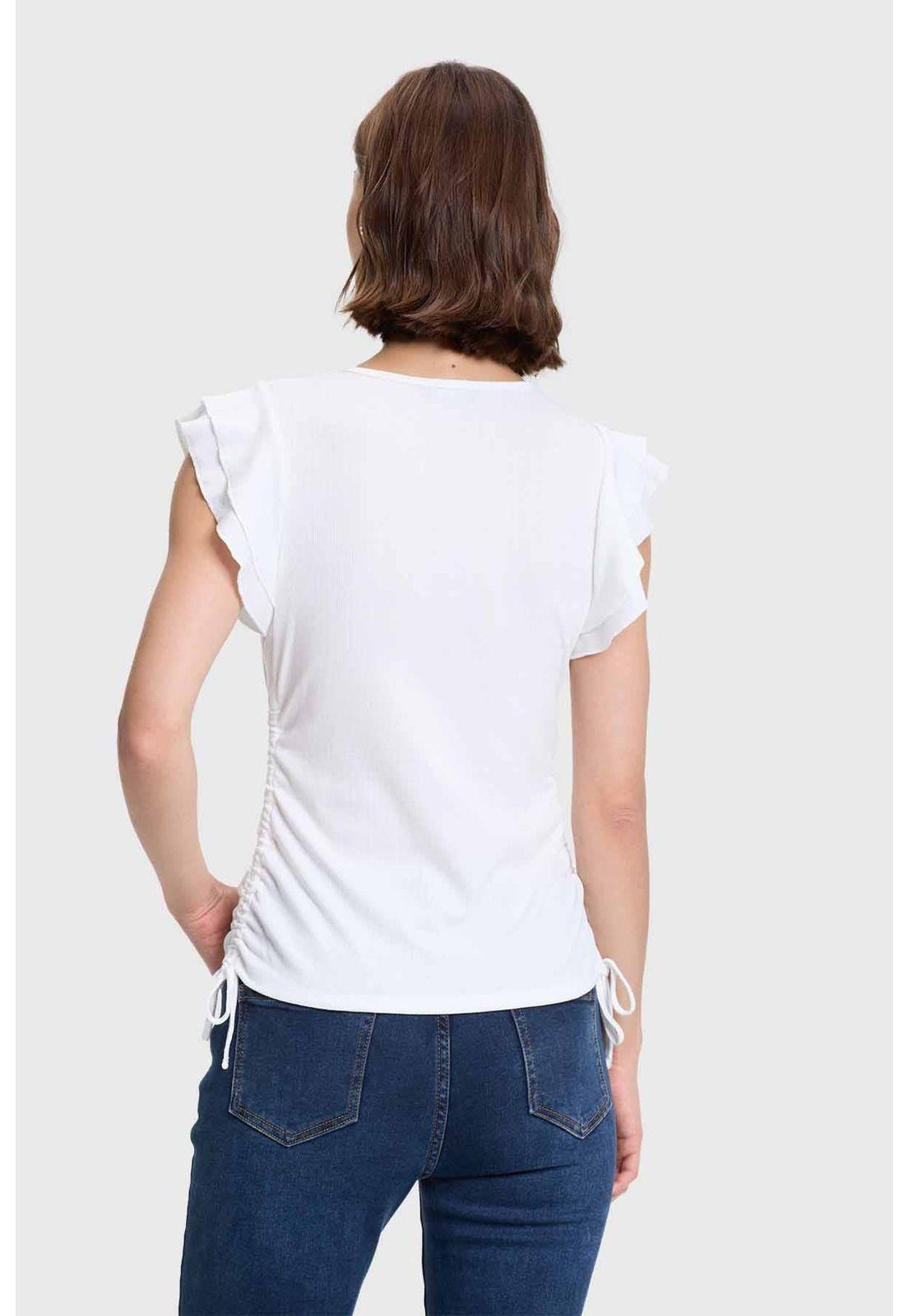 Polera Mujer Vuelo Rib Crudo-2