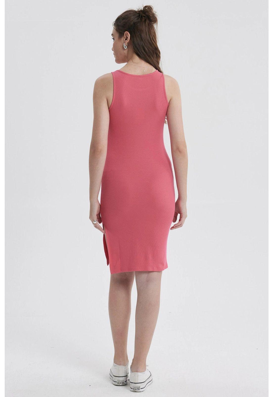 Vestido Mujer Halter Midi Rosado-2