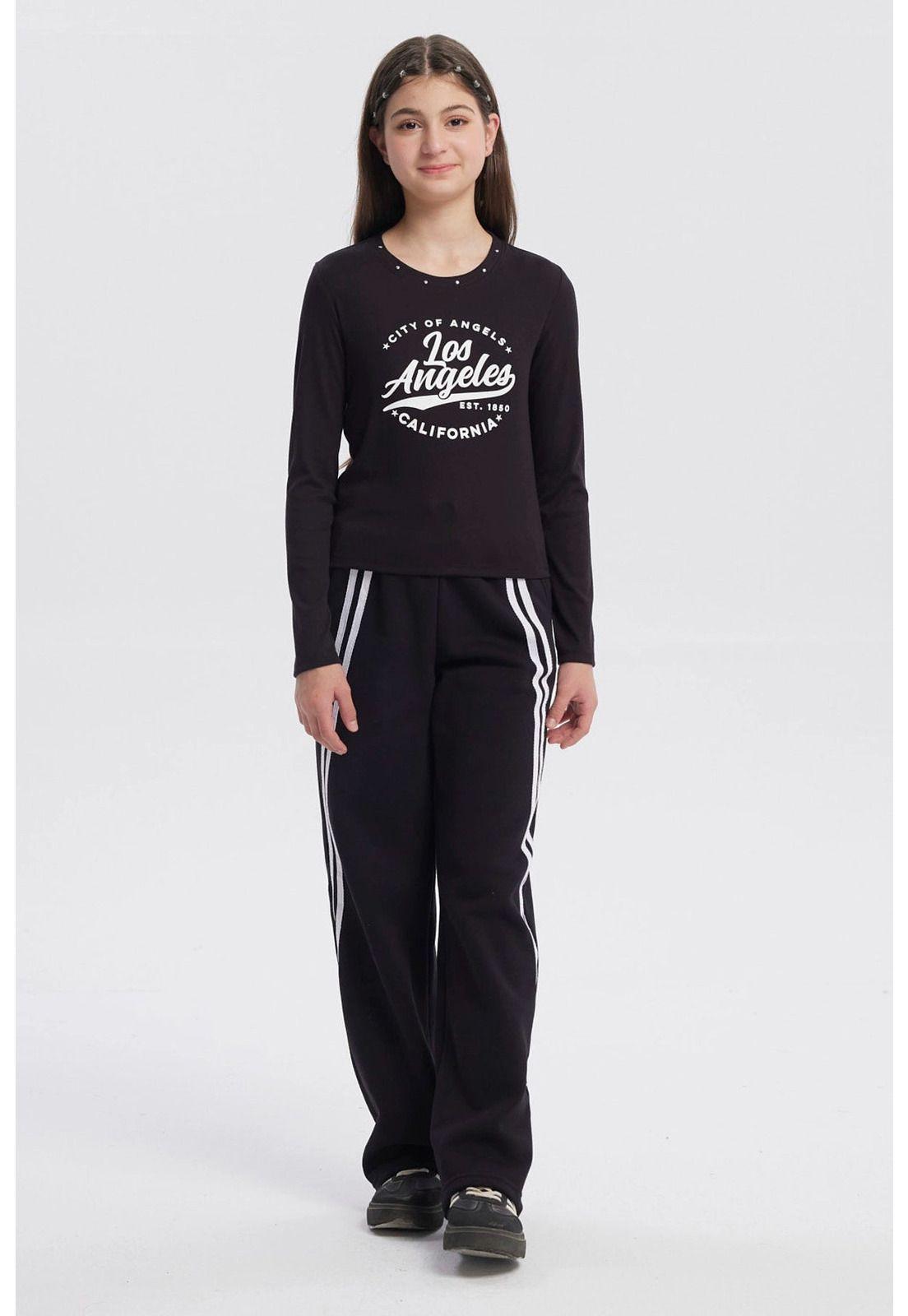 Polera Niña Teen Tachas Negro-3