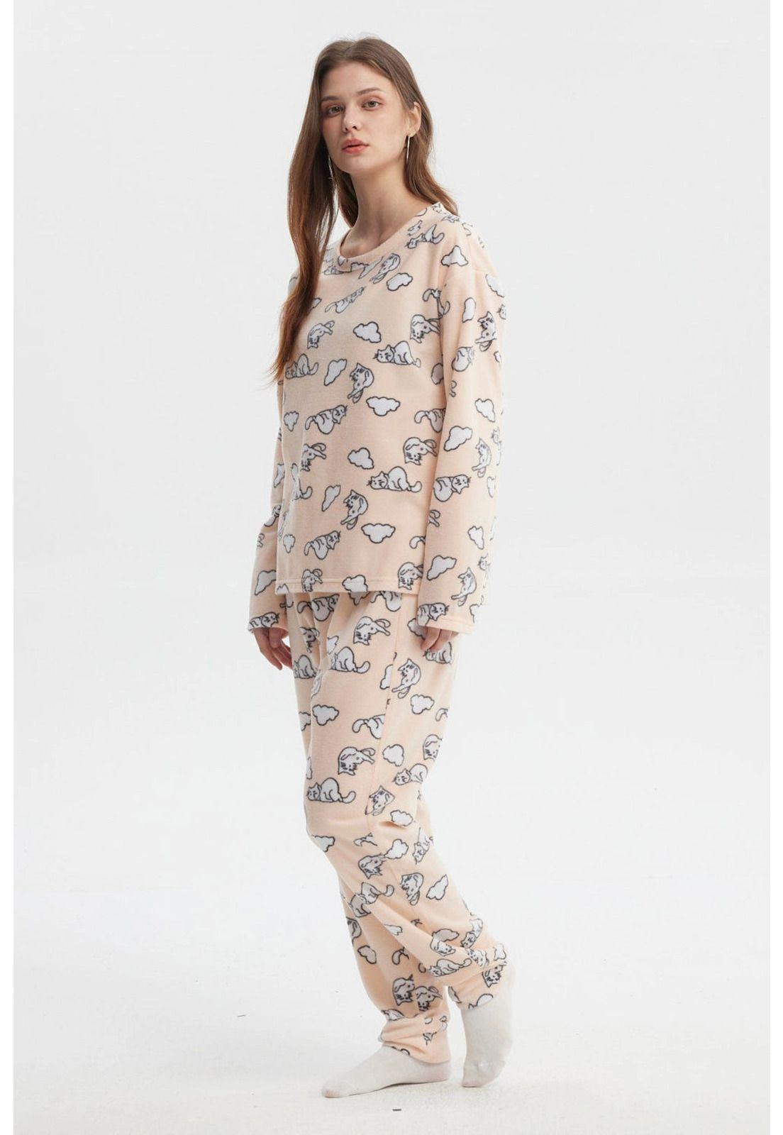 Pijama Mujer Juvenil Beige-3