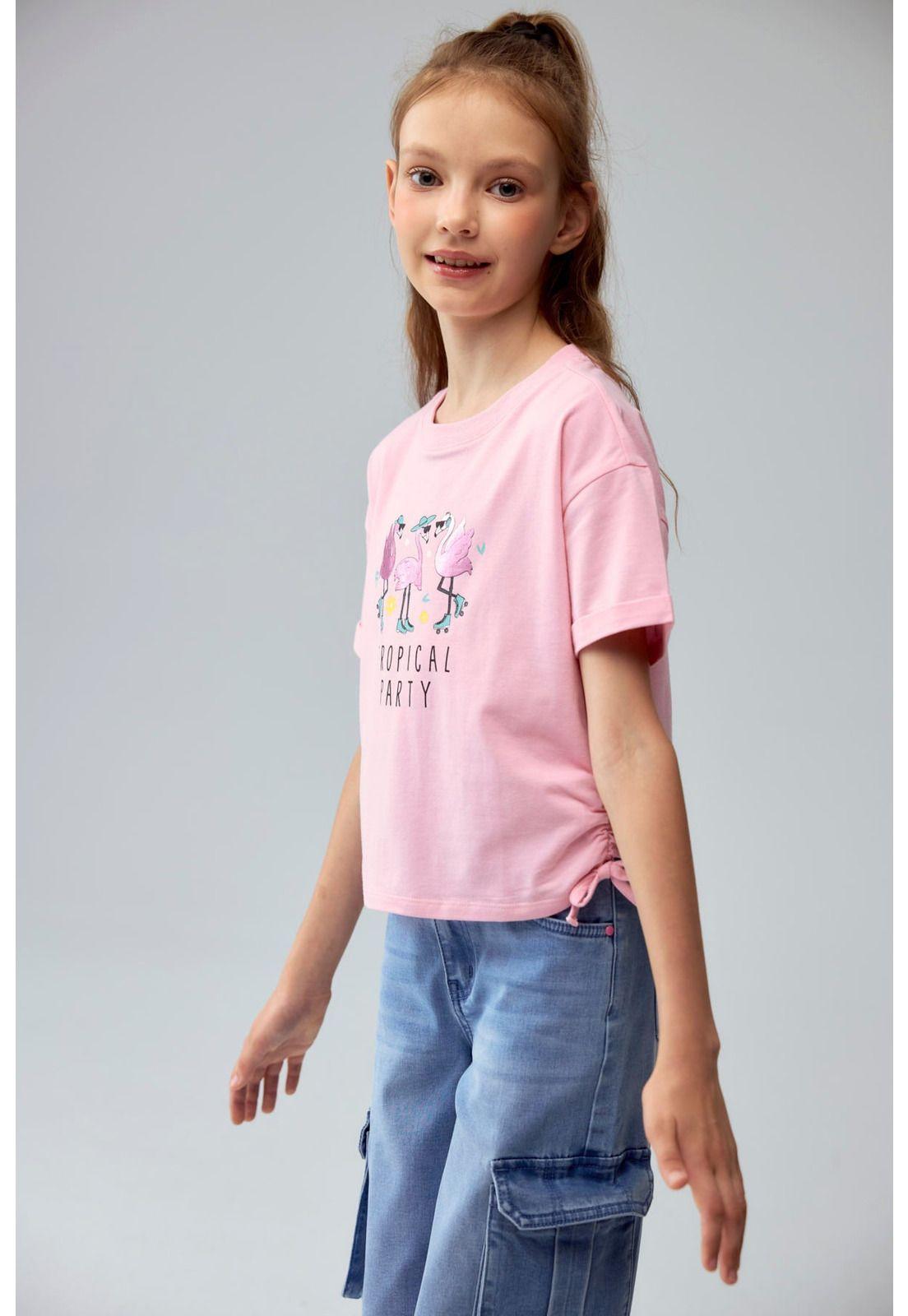 Polera Niña Print Posicional Rosado - ll-1