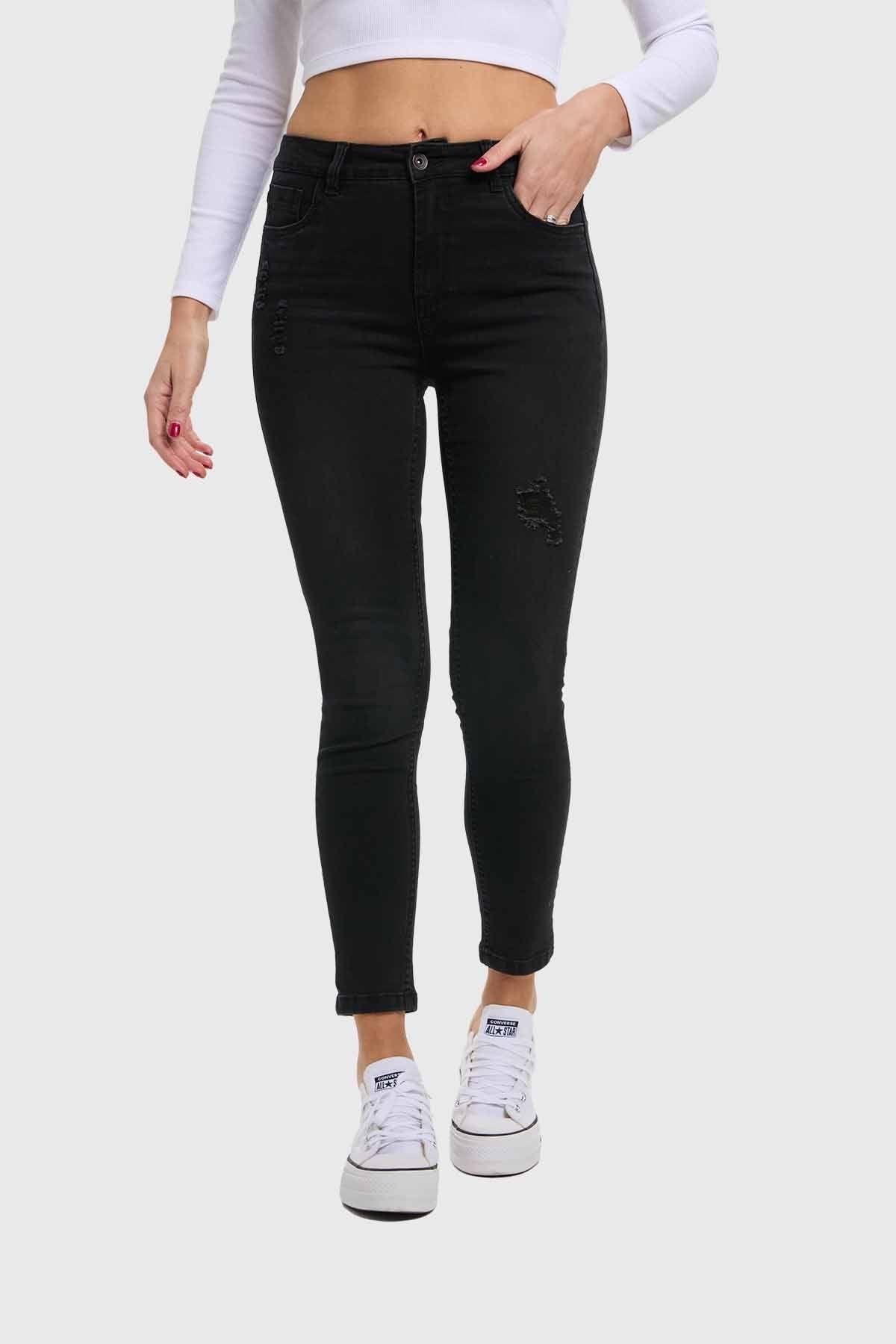 Jeans Mujer Super Skinny Lia Negro-0