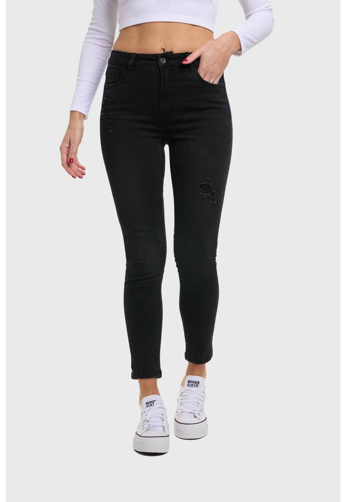 Jeans Mujer Super Skinny Lia Negro-0