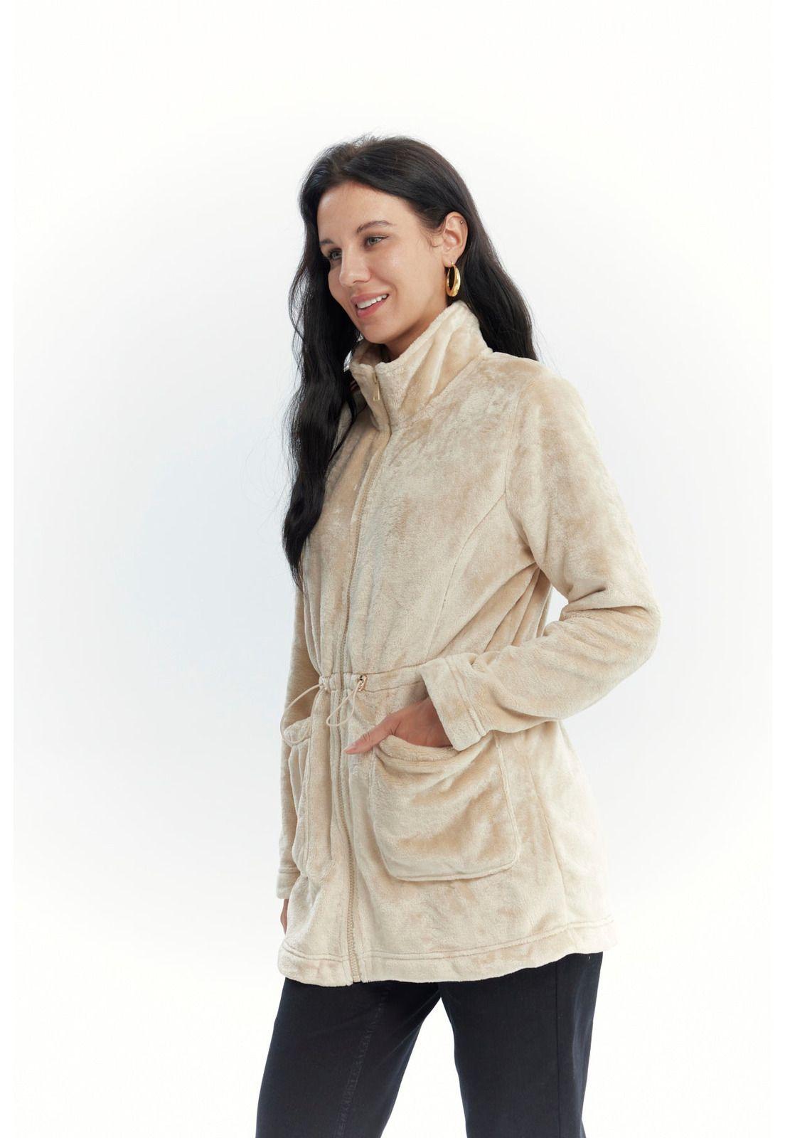Polar Mujer Cintura Ajustable Beige Oscuro-1