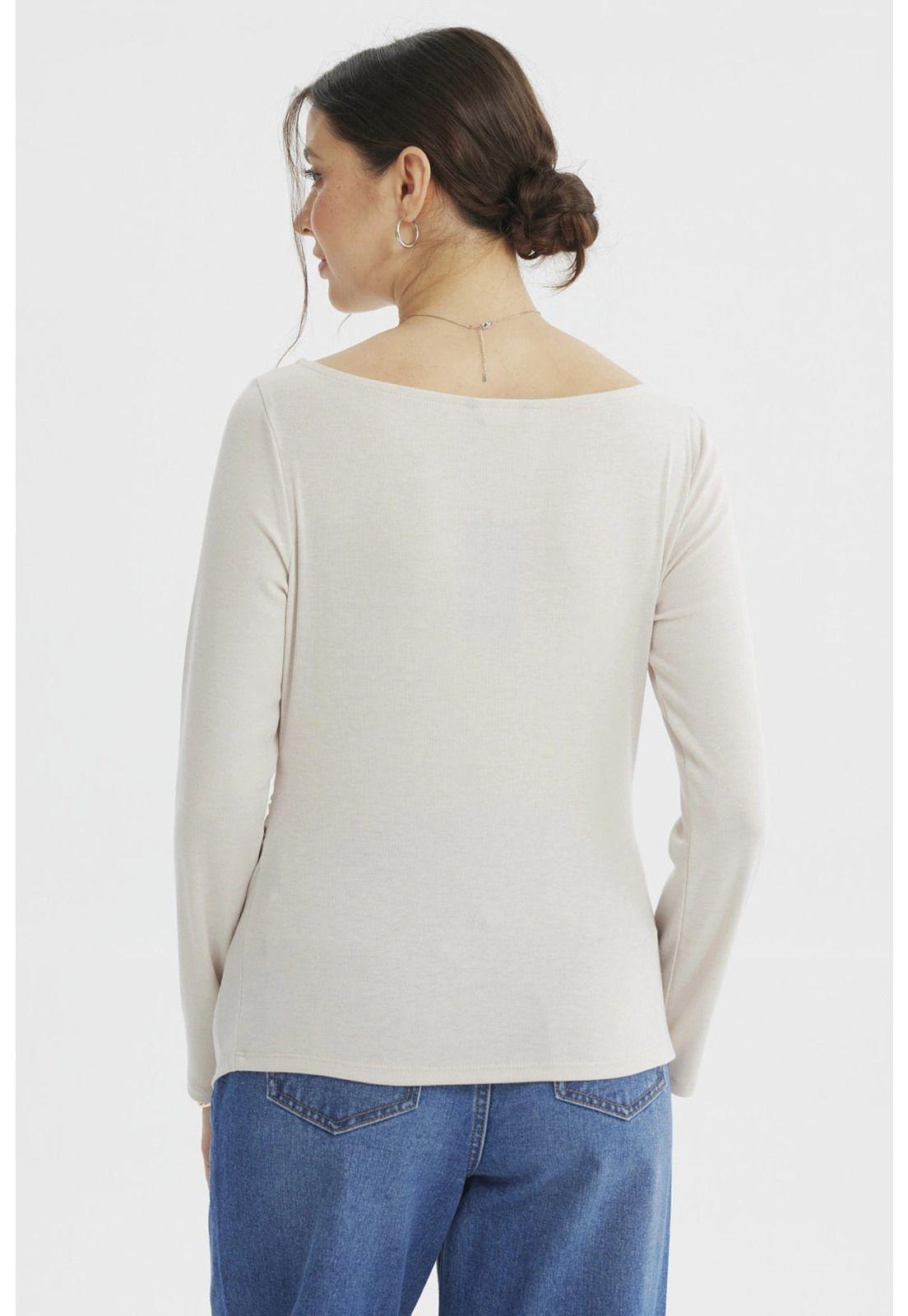 Polera Mujer Ajustado Arena-2