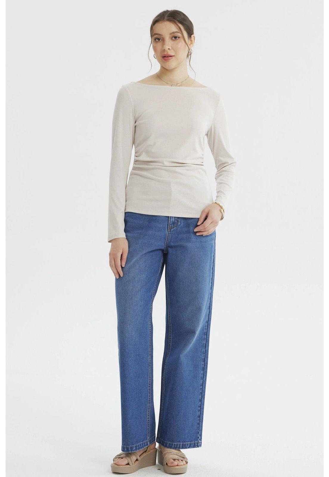 Polera Mujer Ajustado Arena-3