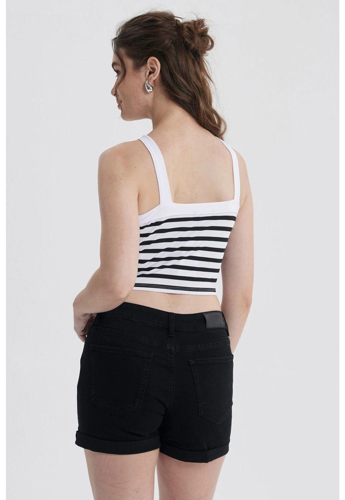 Polera Mujer Halter Cruzada Negro-2
