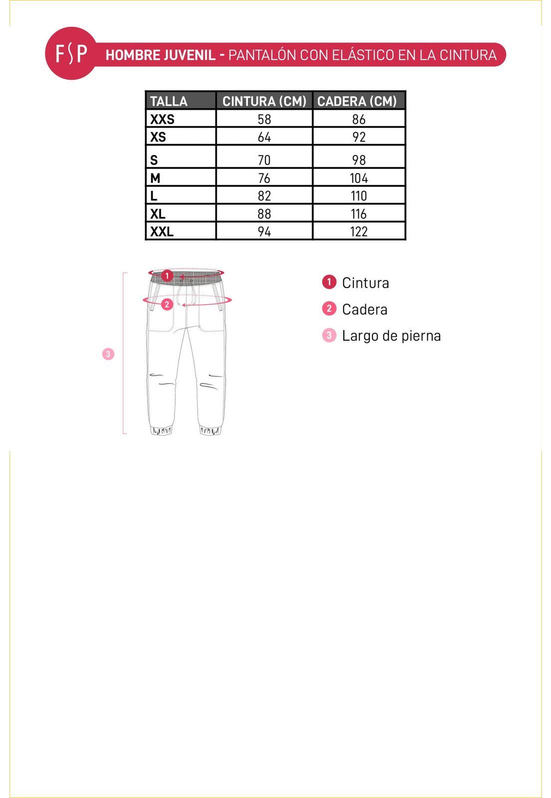 Pantalón Buzo Hombre Aplicación Print Negro-4