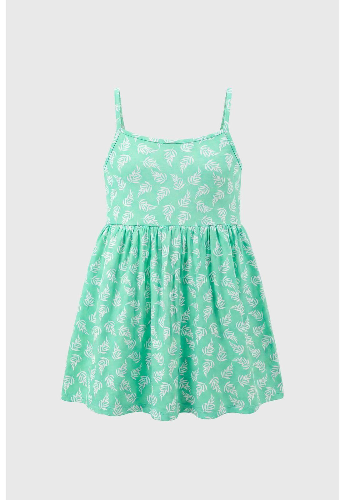Vestido Falda Midi Niña Aqua-0