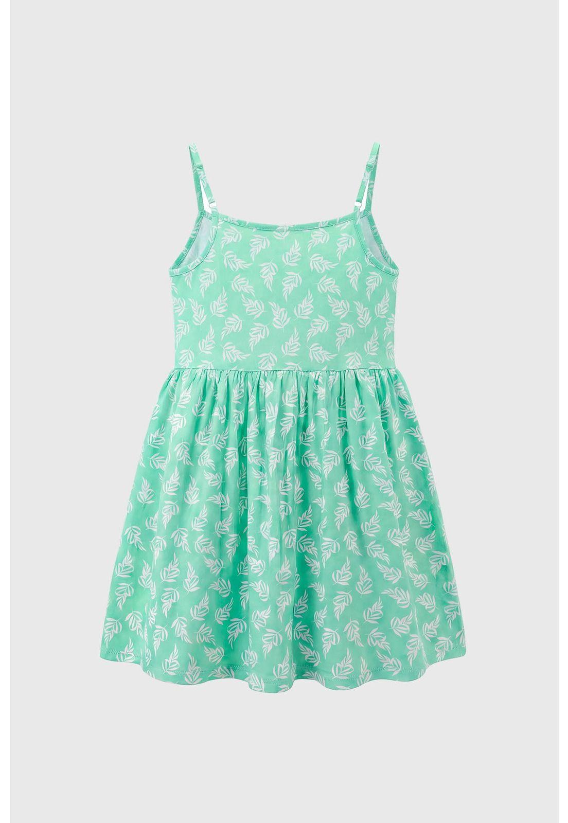 Vestido Falda Midi Niña Aqua-1