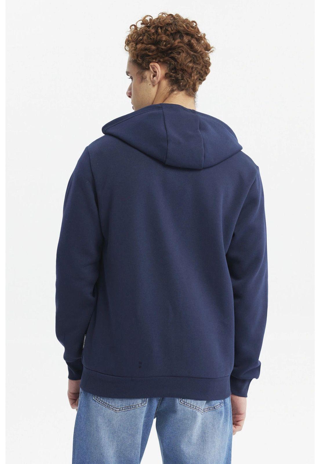 Polerón Hombre Full Zipper Básico Azul Oscuro-2