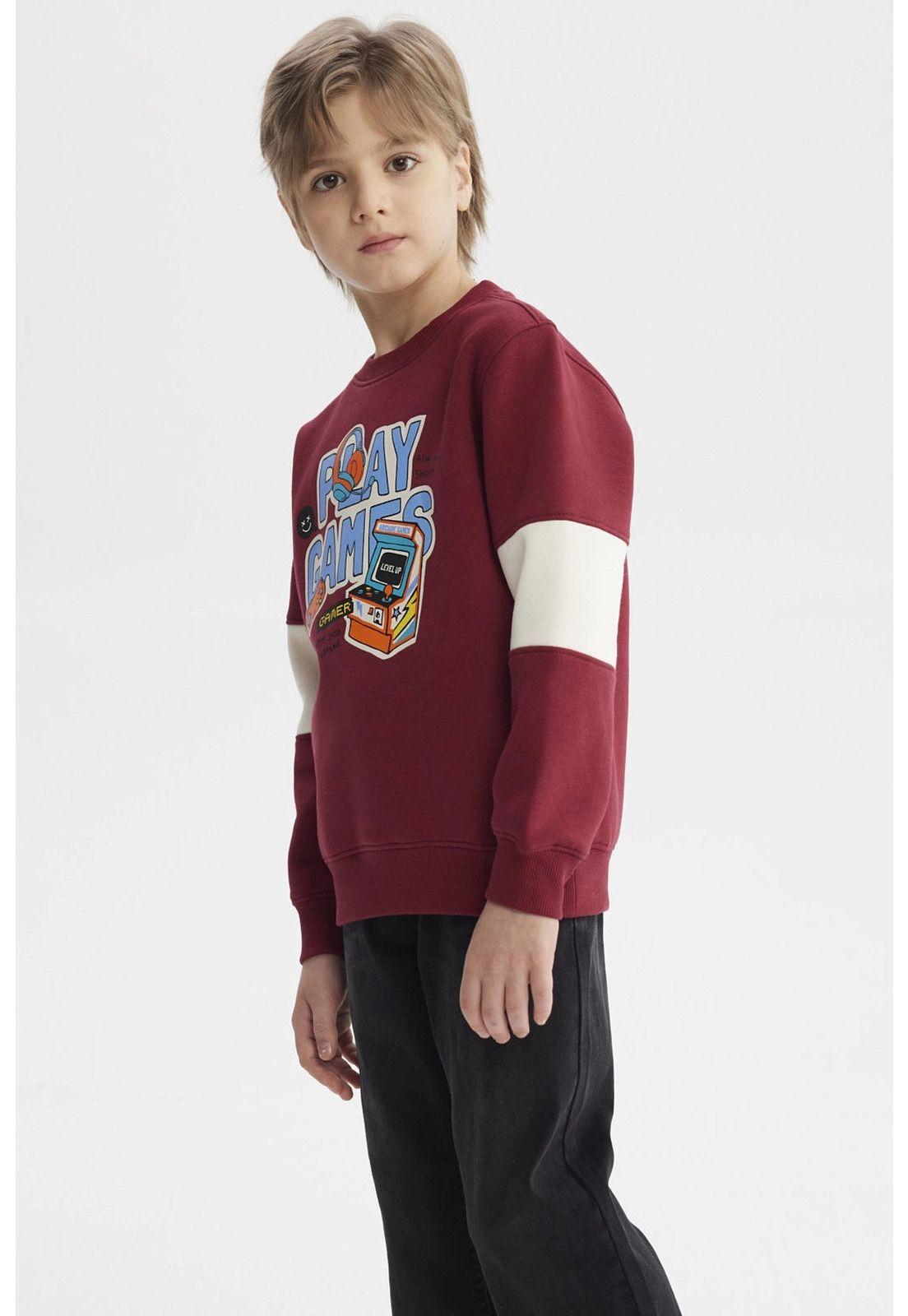 Polerón Niño Slim Burdeo-1