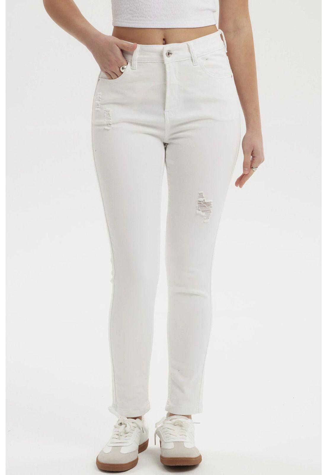 Jeans Mujer Super Skinny Lia Blanco-0