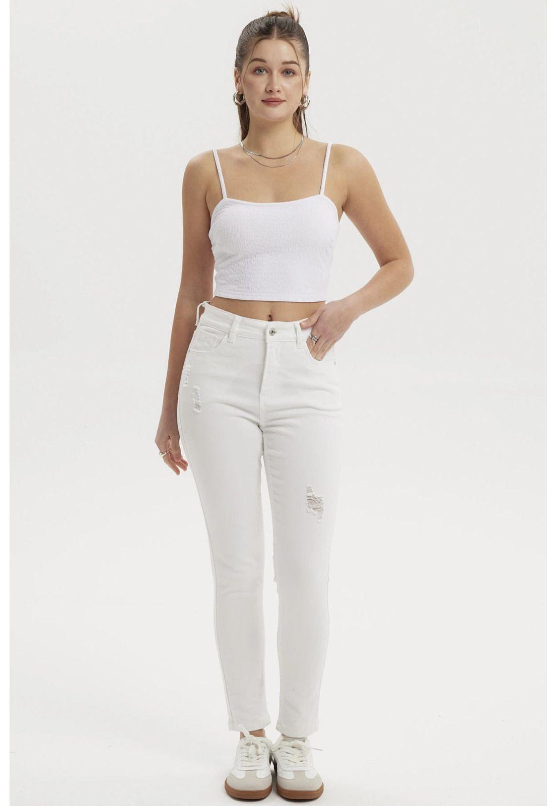 Jeans Mujer Super Skinny Lia Blanco-3