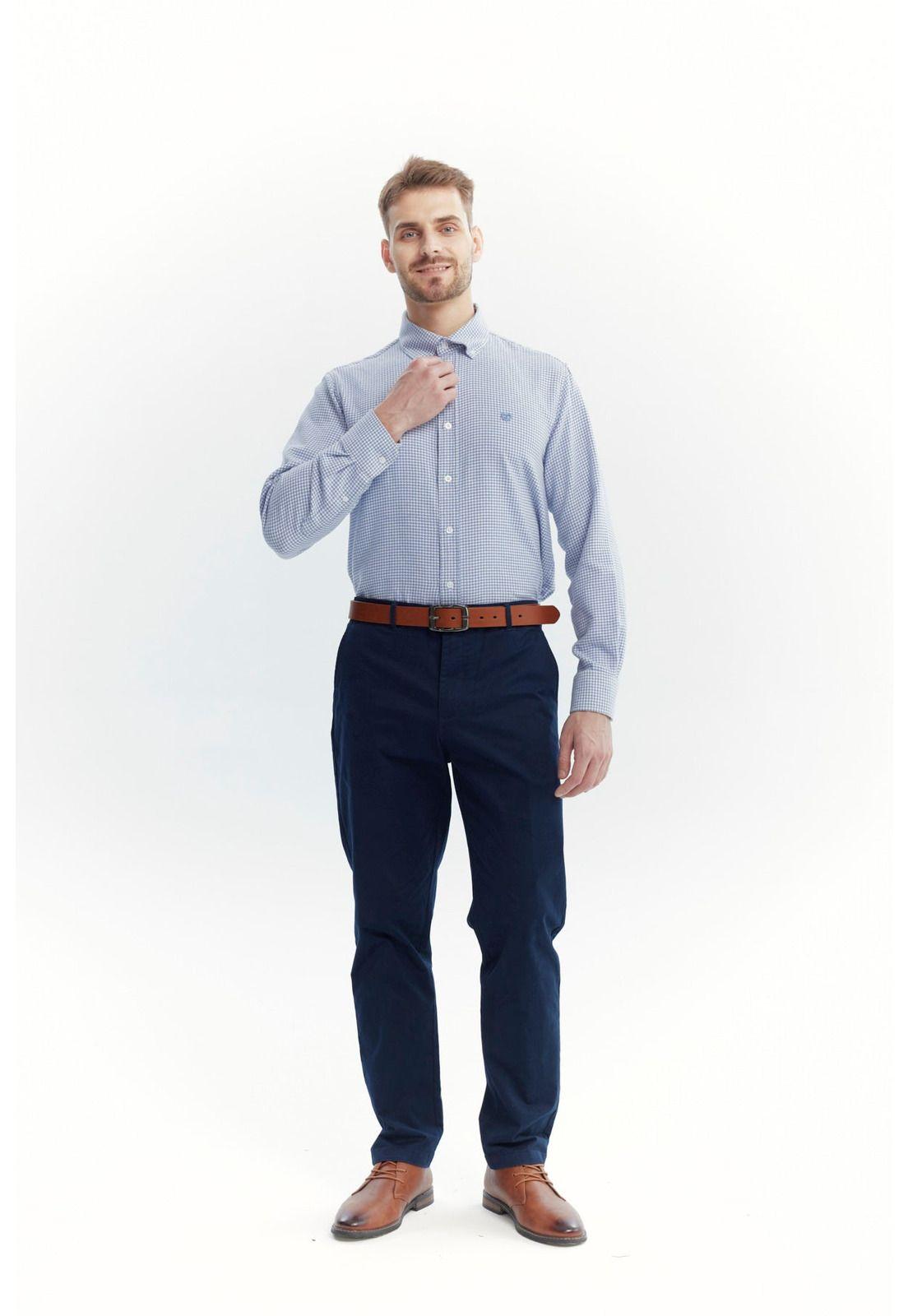 Pantalón Hombre Calce Recto Azul Marino - lll-3