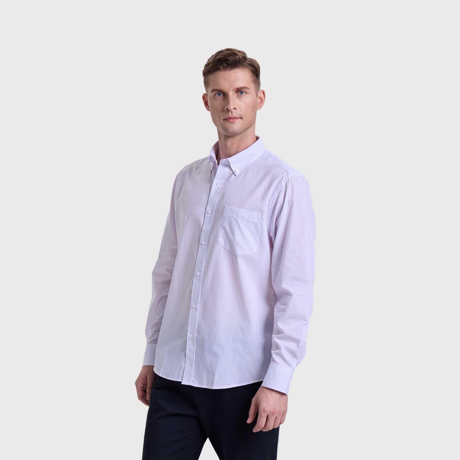 Camisa Hombre Fantasía Blanco / Fucsia Fashion's Park-1