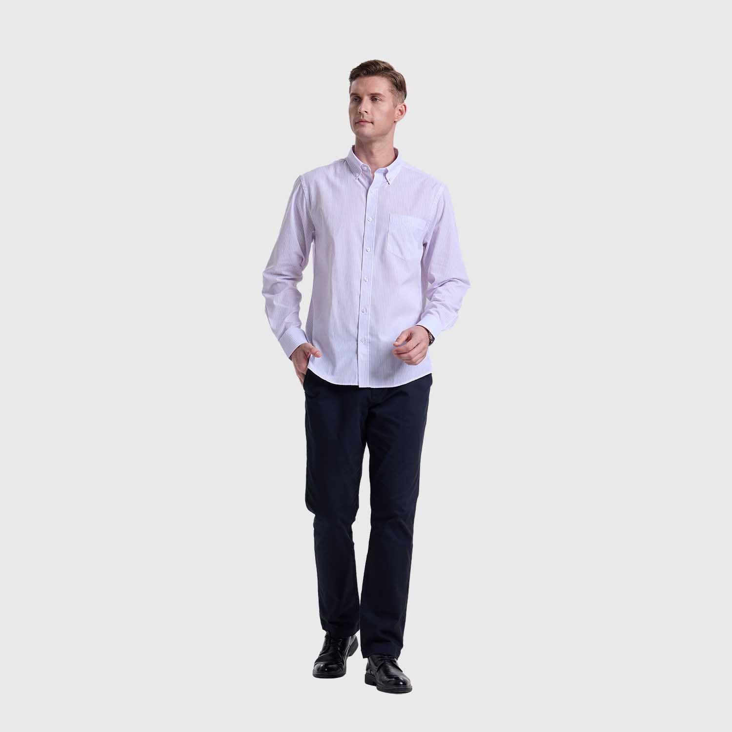 Camisa Hombre Fantasía Blanco / Fucsia Fashion's Park-3