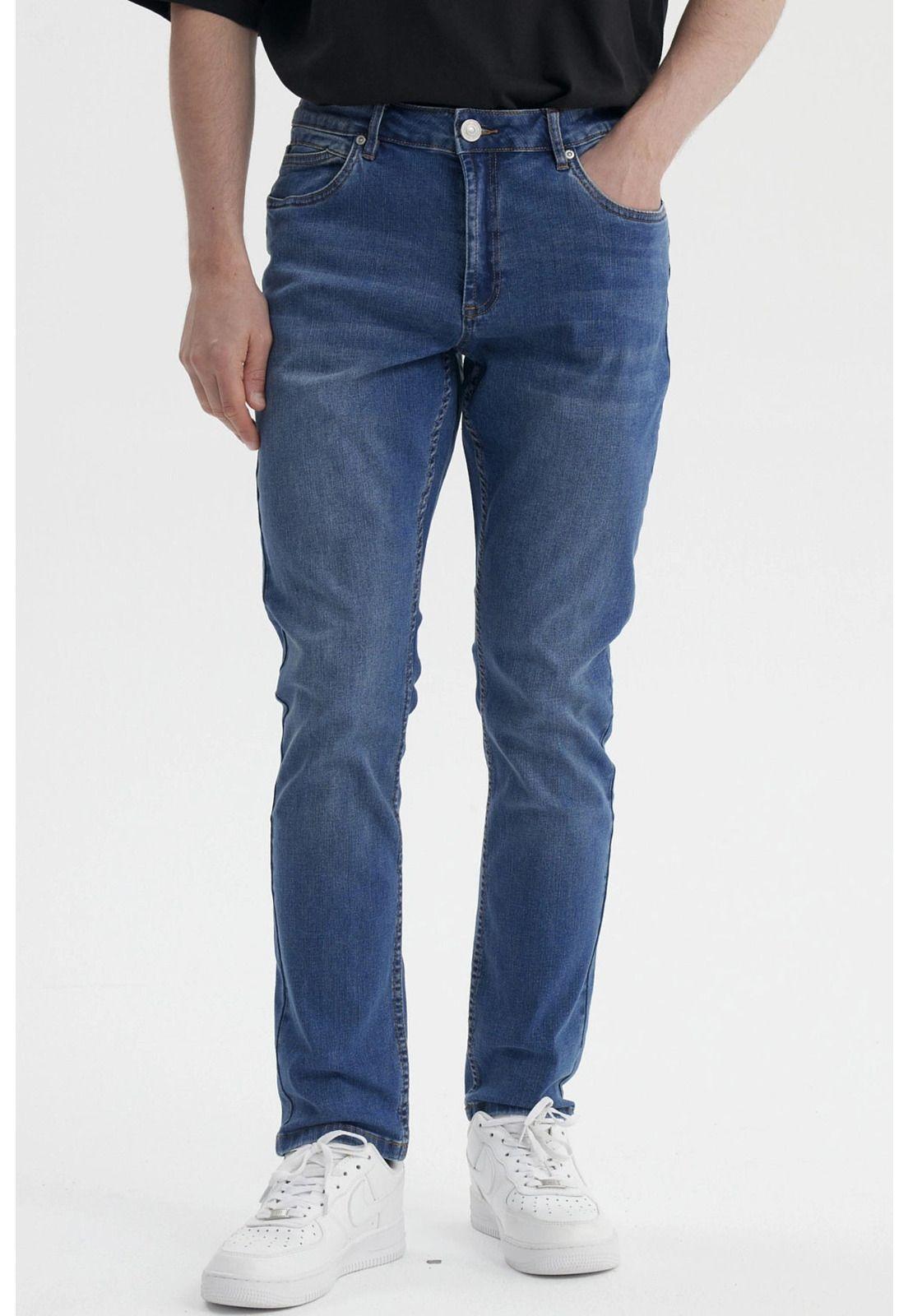 Jeans Hombre Slim Lavado Azul-0