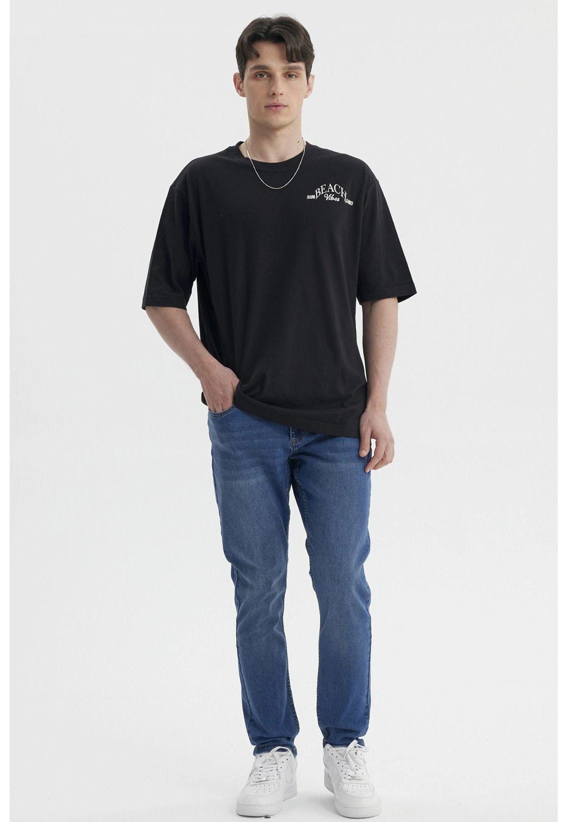 Jeans Hombre Slim Lavado Azul-3