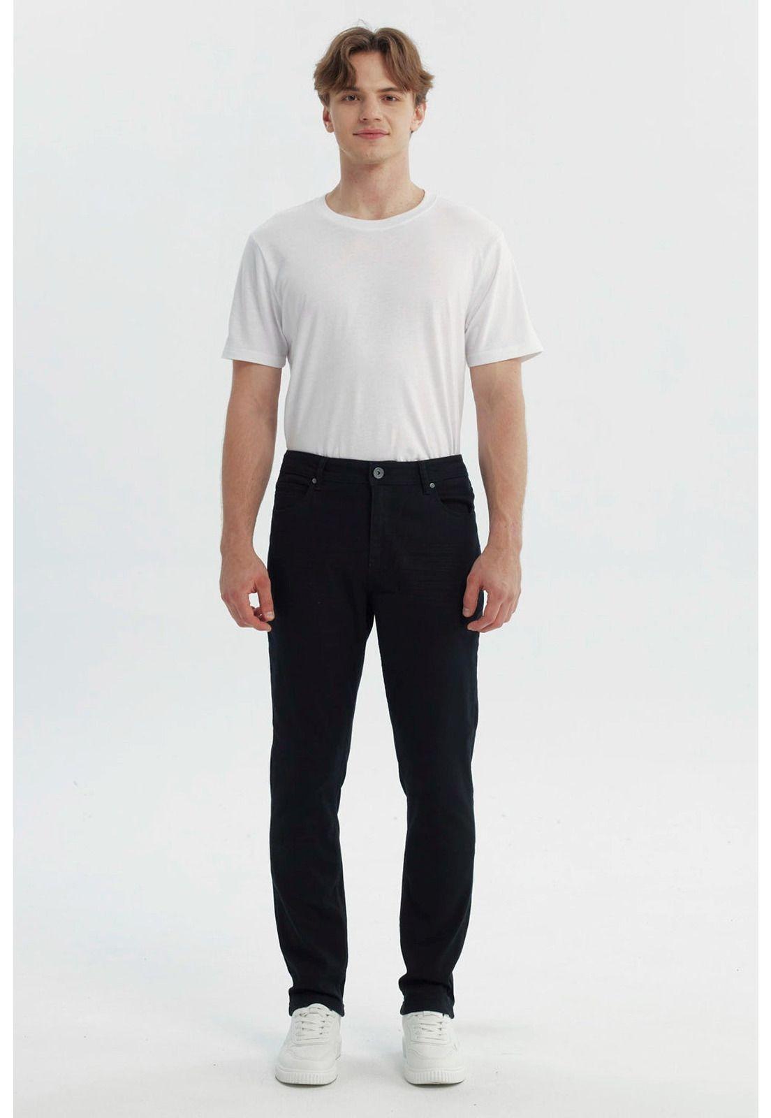 Jeans Hombre Slim Negro - Vl-3