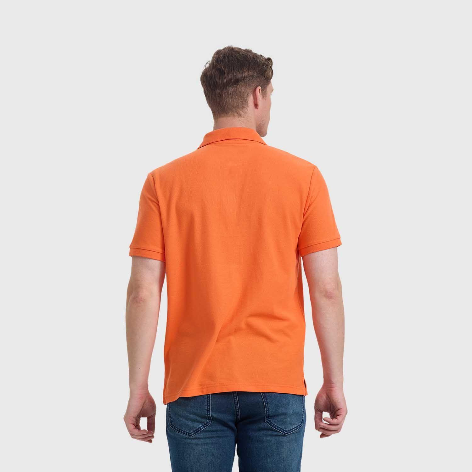 Polera Hombre Pique Básica Lisa Naranjo Fashion's Park-2