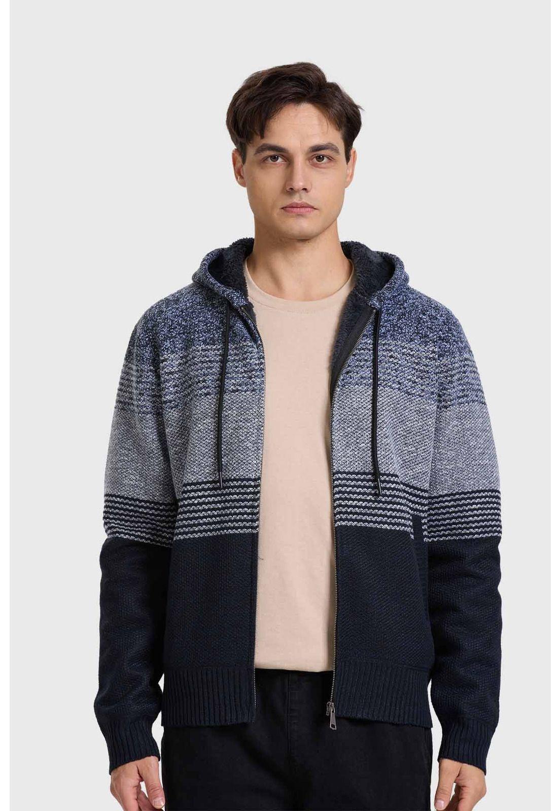 Polerón Hombre Con Polar Azul-0